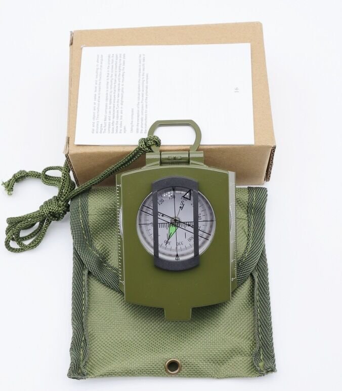 Militärkompass – Professioneller Navigationskompass mit Tragetasche – Wasserdichter Taschenkompass für die Jagd, Camping...