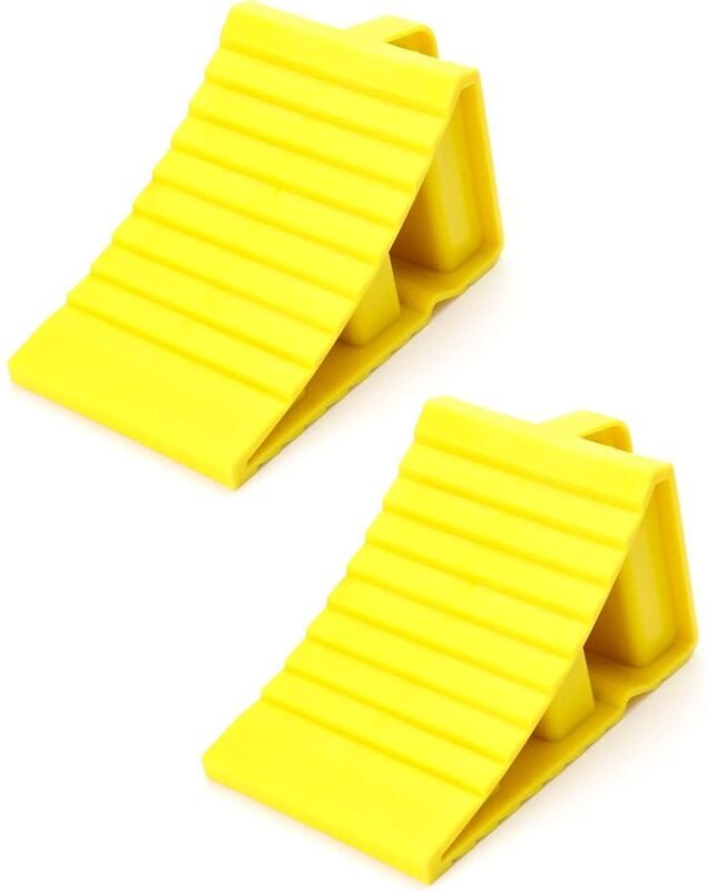 Stück Unterlegkeile aus Kunststoff, Anhängerunterlegkeile, geeignet für Wohnwagenanhänger, Gelb