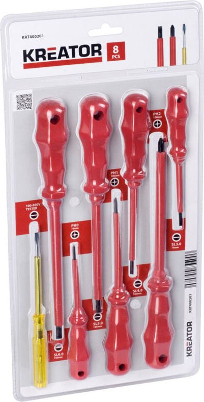 Kreator - Set aus 7 isolierten Schraubendrehern und 1 Tester von