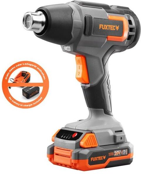 Thumbnail - Fuxtec - Akku Heißluftpistole E1HLP20 Heißluftgebläse/Heißluftföhn Temperaturen bis 550°C – Farbe ablösen, Löten, Schwei...