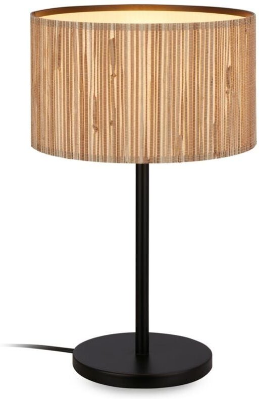 Thumbnail - Slama Tischlampe, Seegras Schirm, Kabelschalter, Boho-Stil, E27 Fassung, Natur, Ø25 x 41,5 cm - Briloner