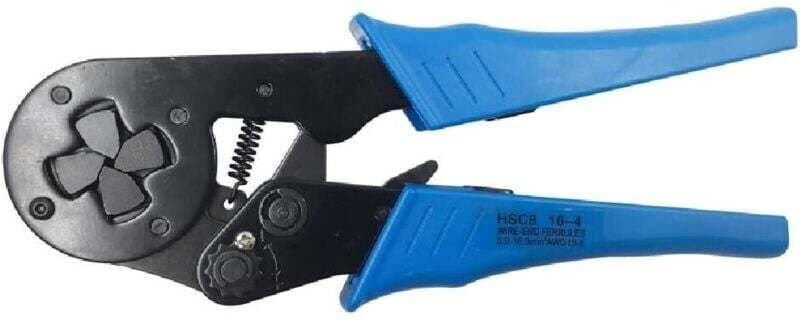 Outil de sertissage auto-ajustable. Convient pour le sertissage de gaines de câble de 4 à 16 mm² (AWG10-5).