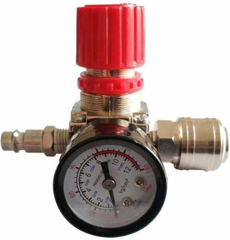 CHOYCLIT 1/4 Zoll Luftkompressor-Druckregler, pneumatisches Druckregelventil, 180 psi, 12 bar (Dreiwegeventil)