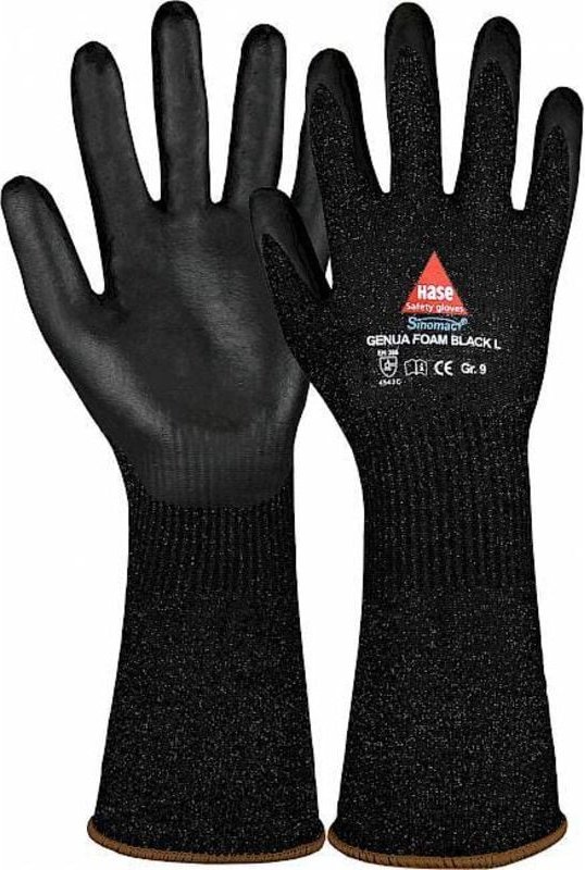 Thumbnail - FP - Schnittschutzhandschuh Genua Foam Black Long,Gr9