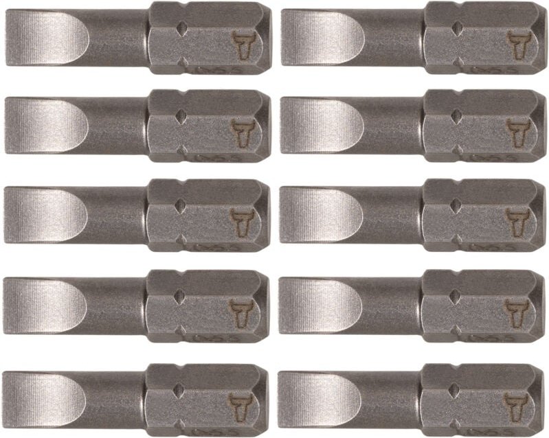 Thumbnail - Schlitz-Bit 5,5 x 1,0 mm, Form c 6,3, Länge 25 mm, 10er Pack 10 Stk - Stier