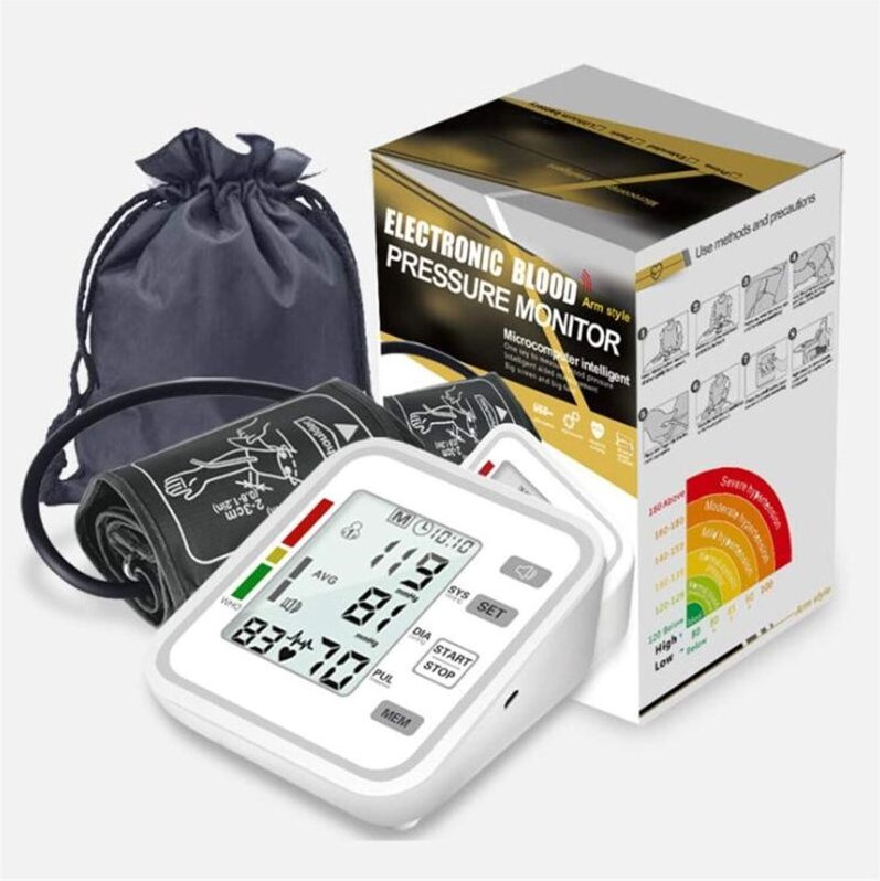 Tonchean - Vollautomatisches elektronisches Oberarm-Blutdruckmessgerät, Blutdruckmessgerät mit englischer Sprachsteuerun...