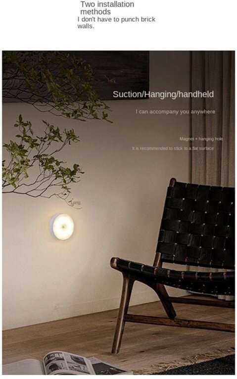 Tlily - Bewegungssensor-LED-Licht USB-Nachtlichter Aufladbare Lampe für Küche Schlafzimmer Treppen Flur Schrank Schrank ...