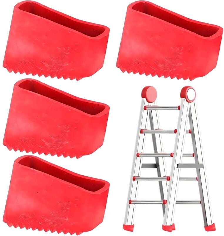 Stück Leiterfußabdeckungen, Gummileiterfüße, für Treppen rutschfeste Gummiabdeckungen, Leiterschutzpolster für Teleskopl...