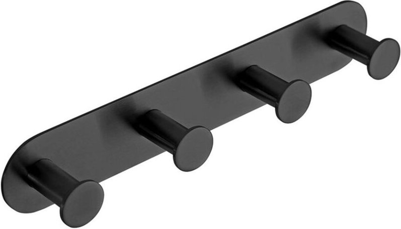 X-Round - Vierfachhaken, schwarz matt XR221B - Sapho