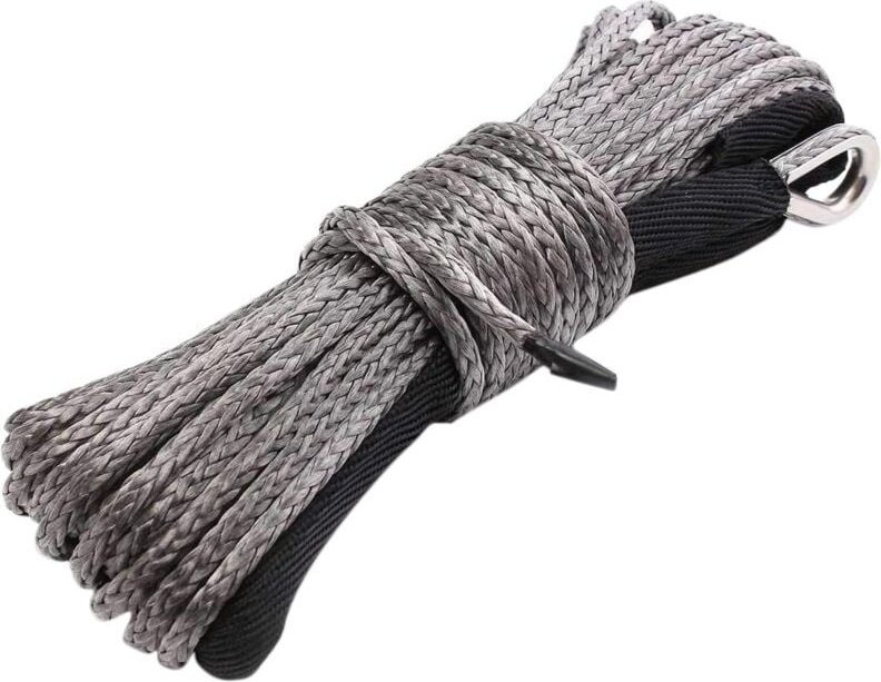 Graues synthetisches Windenseil 1/4 x 50Ft Synthetisches Windenseil-Leitungskabel für atv utv SUV-LKW-Bootswinde