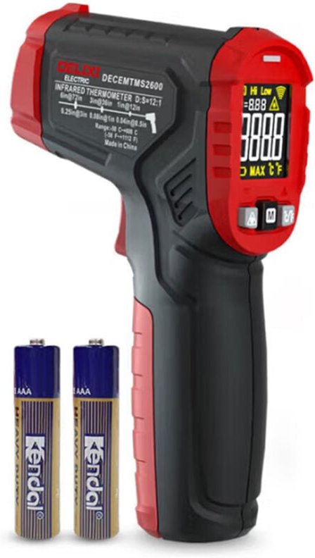 Bluedeer - delixi Infrarot-Thermometer – Hochpräzises Industriethermometer mit Laserzielung (Messbereich -50°C bis 550°C...