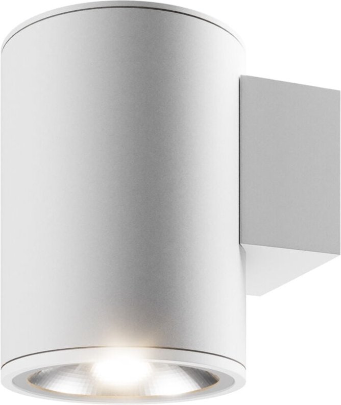 Maytoni - Wandleuchte Außenleuchte Wandlampe led Weiss Metall Glas Spotleuchte h 12 cm