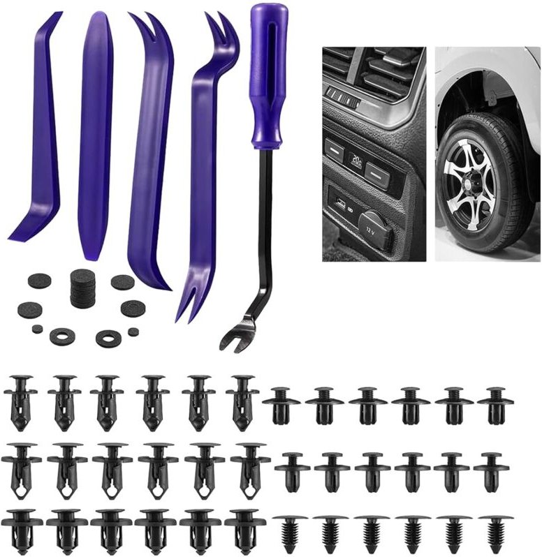 265 Stück Befestigungsclips Auto Clips Set, Arten Türverkleidung Clips Nylon Stoßstange Spreiznieten Karosserie Clips ni...