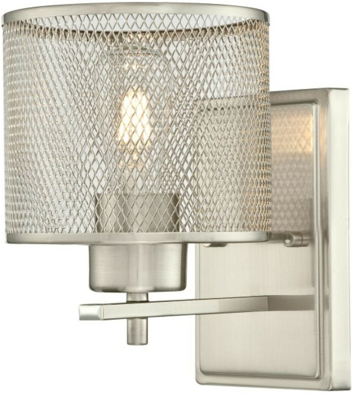 Wandleuchte Morrison Nickel gebürstet Einflammig