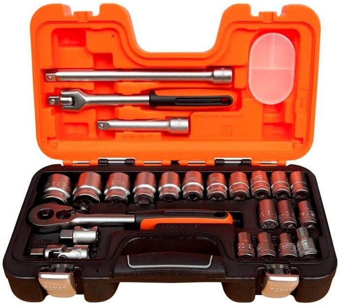 Steckschlüsselsatz 24-teilig 1/2 ' S240 Chrom-Vanadium Stahl - Bahco