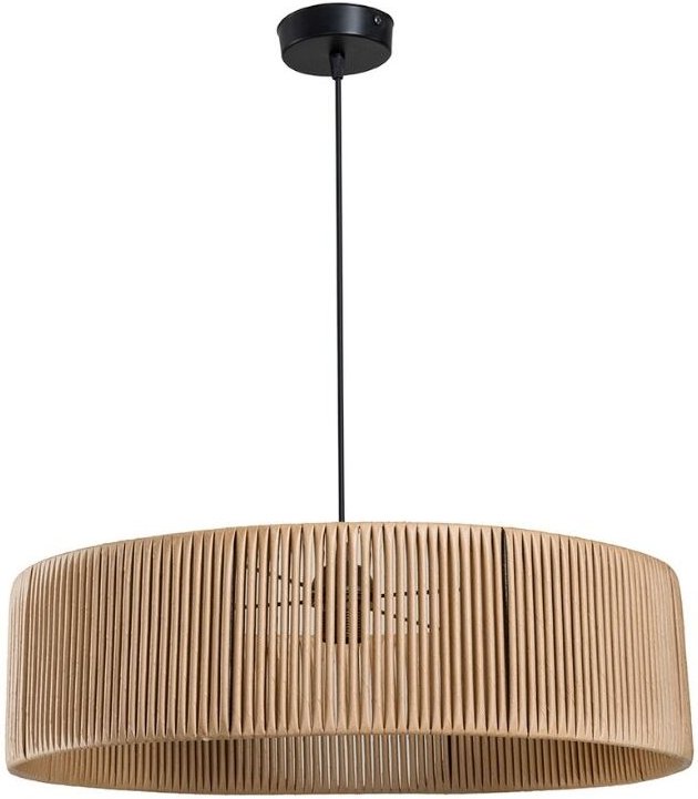 Deckenlampe Roya ASZ1747 aus rustikalem, geflochtenem Papier mit Bambus-Effekt H66xB55