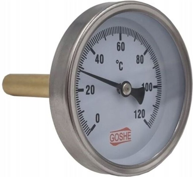 Axial-Bimetallthermometer 63mm 0-120°c 1/2"" L-70