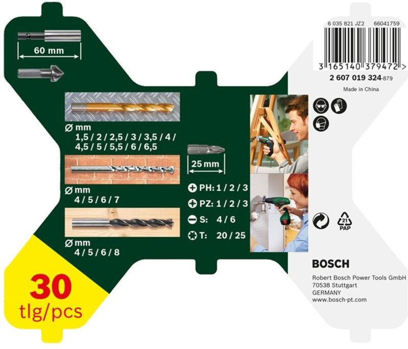 X-Line TiN-beschichtetes Set, 30‑tlg. - Bosch