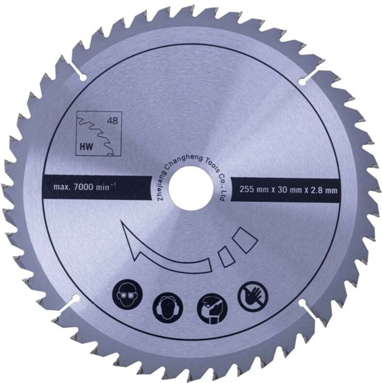 Scheppach Sägeblatt Holz HW 255x30mm 48Z für Kappsäge HM110MP