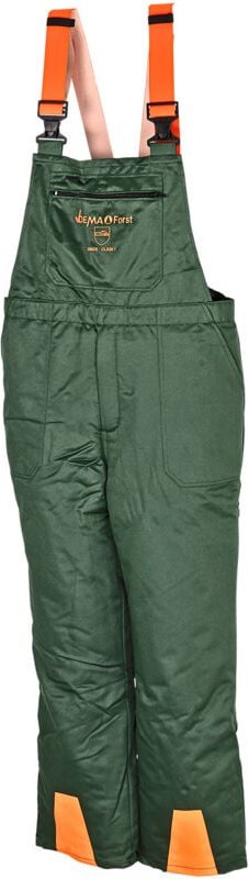 Dema - Forst Schnittschutz-Latzhose eco grün/orange s-xxxl en 11393-2 Schnittschutzhose