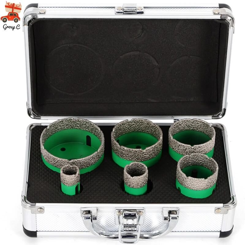 Diamantbohrer 6 Stück, Diamantbohrer Fliesenbohrer M14 für gewöhnliche Winkelfräse