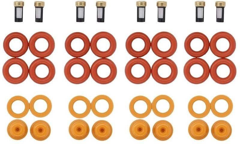Tlily - Reparatursatz für Einspritzdüsen für V8 5,4 l 4,6 l und Mercury – O-Ringe, Korbfilter, Abstandshalter