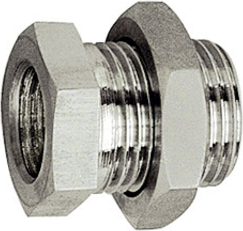 Schottverschraubung, g 3/8 a., g 1/4 i., Edelstahl 1.4571 - Riegler