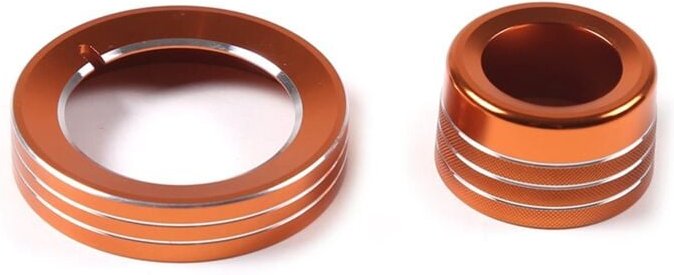 Tlily - Für Ranger 2015–2021, Scheinwerferschalter/4WD-Knopf, Ringabdeckung, Zierleiste, Dekorationszubehör, Aluminiumle...