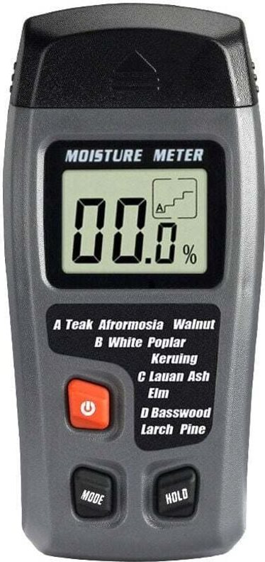 Tragbarer Holzfeuchtetester, LCD-Holzfeuchtedetektor, Feuchtigkeitstester zur Messung der Brennholzpapierfeuchtigkeit