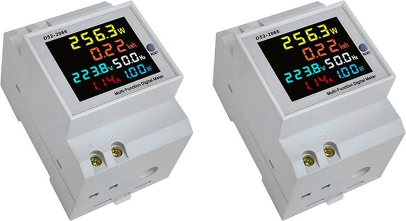 3X Din Schiene ac Monitor 6IN1 40-300V 100A Spannung Strom Leistungsfaktor Aktiv kwh Elektrische Frequenzmesser volt amp