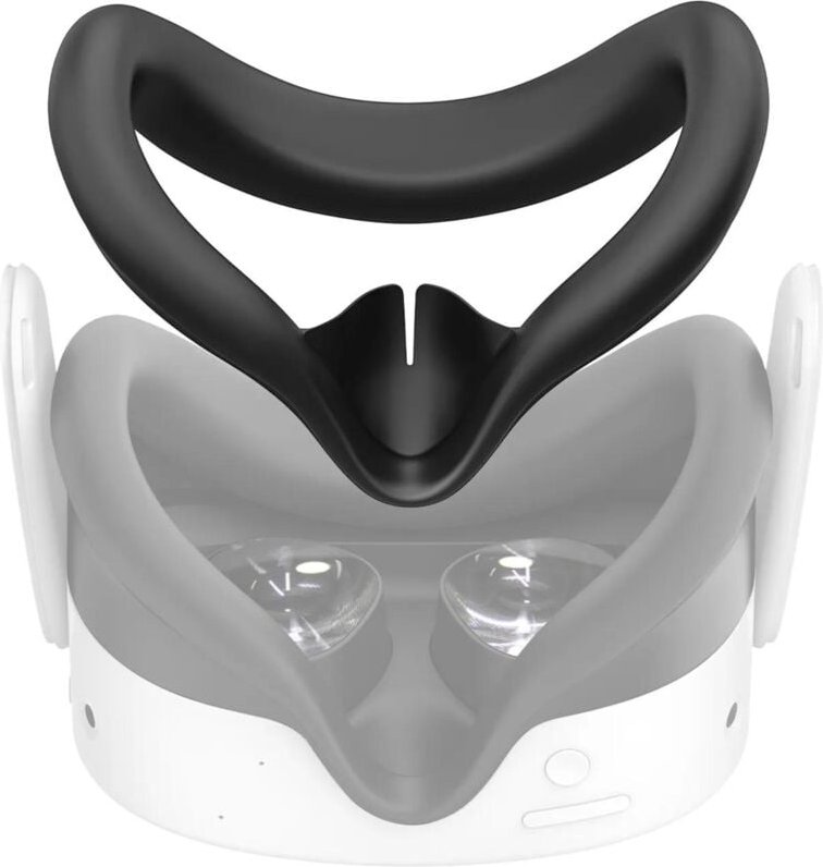 Silikon-Gesichtsabdeckung für Meta Quest 3S Schwarz