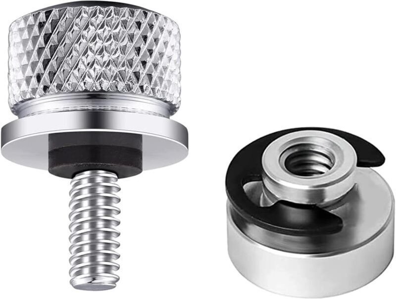 Motorradsitz-Befestigungsschrauben-Set, 1 Set, Aluminium-Motorradsitz-Befestigungsschraube mit Gewinde für Harley Davids...