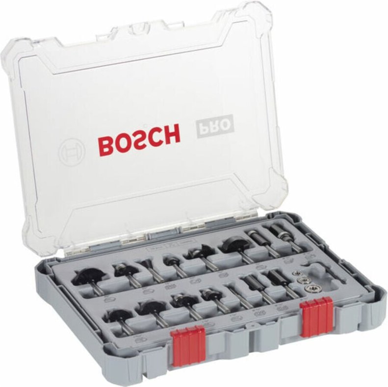 Freihandfräser-Set, 1/4-Schaft, 15-tlg. - Bosch