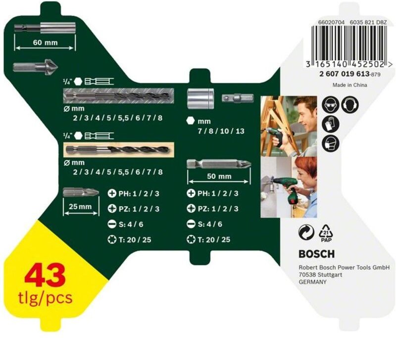 Sechskantbohrer X-Line-Set 43 teilig - Bosch