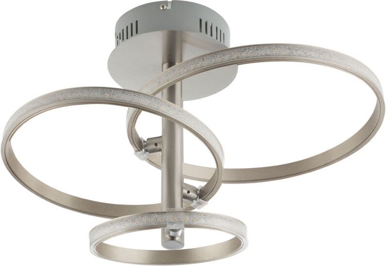 Globo - led Decken Lampe Kristall Ring Strahler Schlaf Gäste Zimmer Leuchte silber 67822-24N