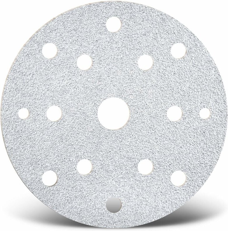 White Klett-Schleifscheiben, 150 mm, 15-Loch, f. Exzenterschleifer, Normalkorund (50 Stk.) K320 - Menzer