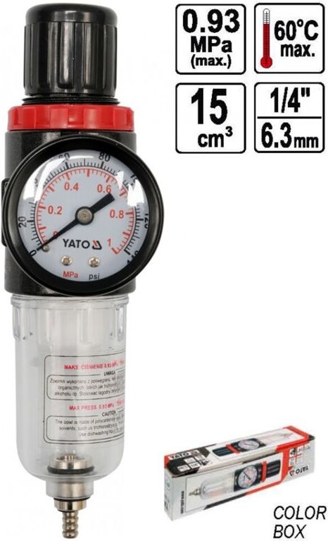 Reduzierer Mit Filter Und Manometer 1/4 - Yt-2382