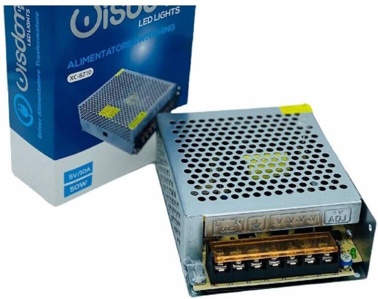 Trade Shop Traesio - Trade Shop - stabilisiertes netzteil schalttransformator 10A 5V 50W 100-220V -