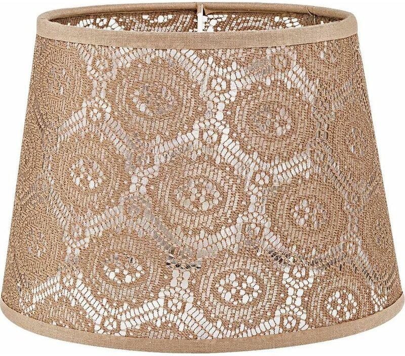 Licht-erlebnisse - Lampenschirm für Tischlampe E14 Häkel Spitze ø 19,5 cm konisch Stoff Schirm