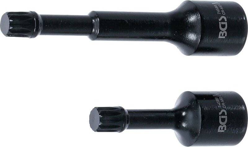 BGS 74590 Kraft-Spezial-Bit-Einsatz-Satz, Antrieb Innenvierkant 12,5 mm (1/2"), Innenvielzahn (für X