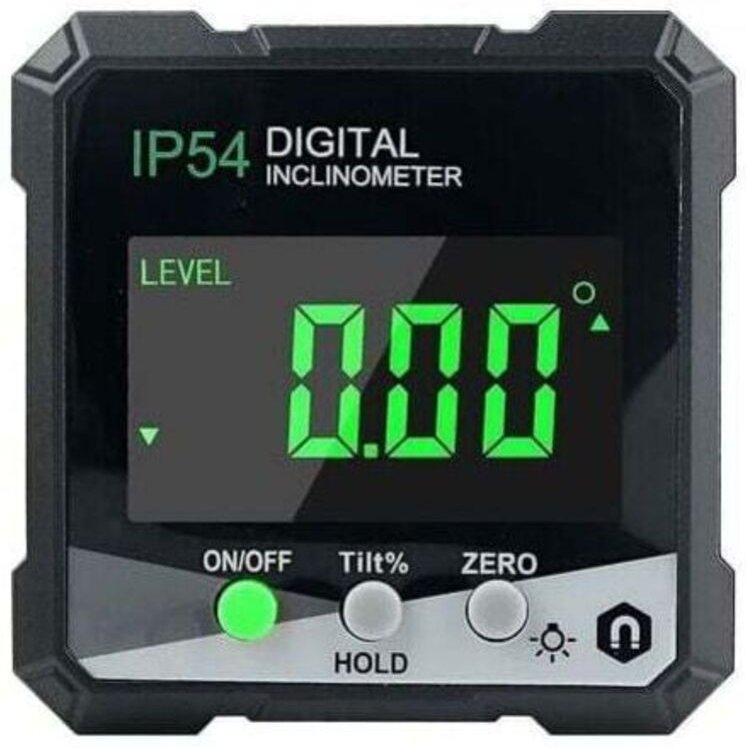 Jalleria - Digitaler Winkelmesser, Winkelmesser mit LCD-Anzeige, Neigungsmesser mit Magnet, Digitale Winkelmessung