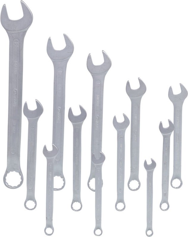 KS-Tools 517.0095 CLASSIC Ringmaulschlüssel-Satz, 12-tlg. gekröpft, 6-22mm