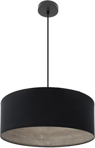 Fabrilamp - Tania Pendelleuchte 1xe27 schwarz/schwarz-holzgrau regx50x50 cm