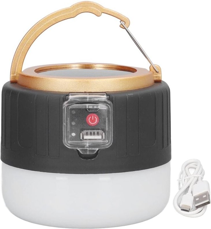 Wiederaufladbare Campinglaterne, Campinglampe mit USB-Anschluss, LED-Campinglaterne für Outdoor-Camping, Grillen und Not...