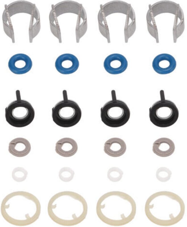 Reparatursatz für Einspritzdüsendichtungen, 4 Sätze Ersatz-O-Ringe aus Gummi und Metall für Einspritzdüsen 06H998907B fü...