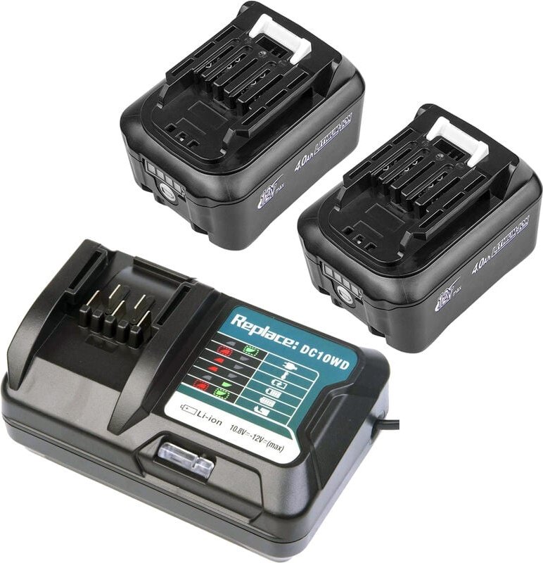 Thumbnail - 2X BL1041B 4.0Ah Akku mit Ladegerät DC10WD DC10SB, Ersatz für Makita 12V 10,8V BL1016 BL1015 BL1021B BL1040 BL1020, Komp...
