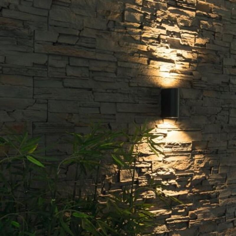 Ambos 35376 Außenwandleuchte led GU10 22 w Graphit - Heitronic