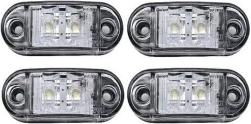Thumbnail - Qiedie - Stück LED-Seitenschildleuchte, 12 V/24 v, vorne und hinten, wasserdichte Anzeigelampe, Positionsseitenlicht für...