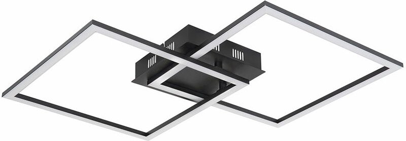 Etc-shop - Deckenlampe eckig led Schlafzimmer Deckenleuchte ausgefallen Designer Deckenleuchte led, schwarz matt, 36 Wat...