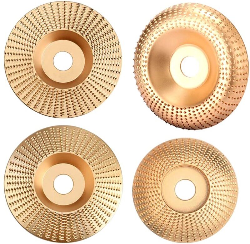 Tonchean - 4 Stück Winkelschleifscheiben für Holz, Wolframkarbid-Formscheibe, Schleifscheibe für Holzpolierschleifer mit...